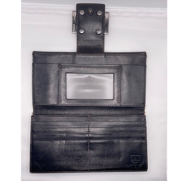 Fendi Zucchino Canvas Logo Buckle Flap Wallet - Picture 6 of 16